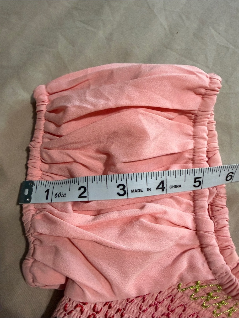 Lovers + Friends Pink Smocked Off-Shoulder Crop Top - Picture 8 of 9